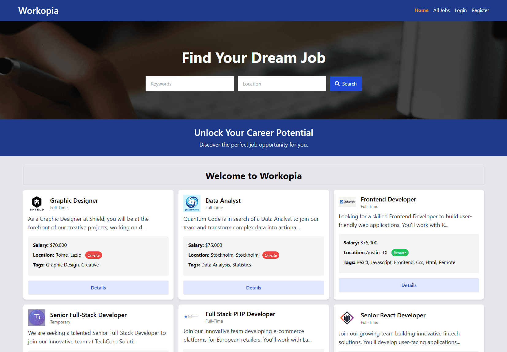 Home page